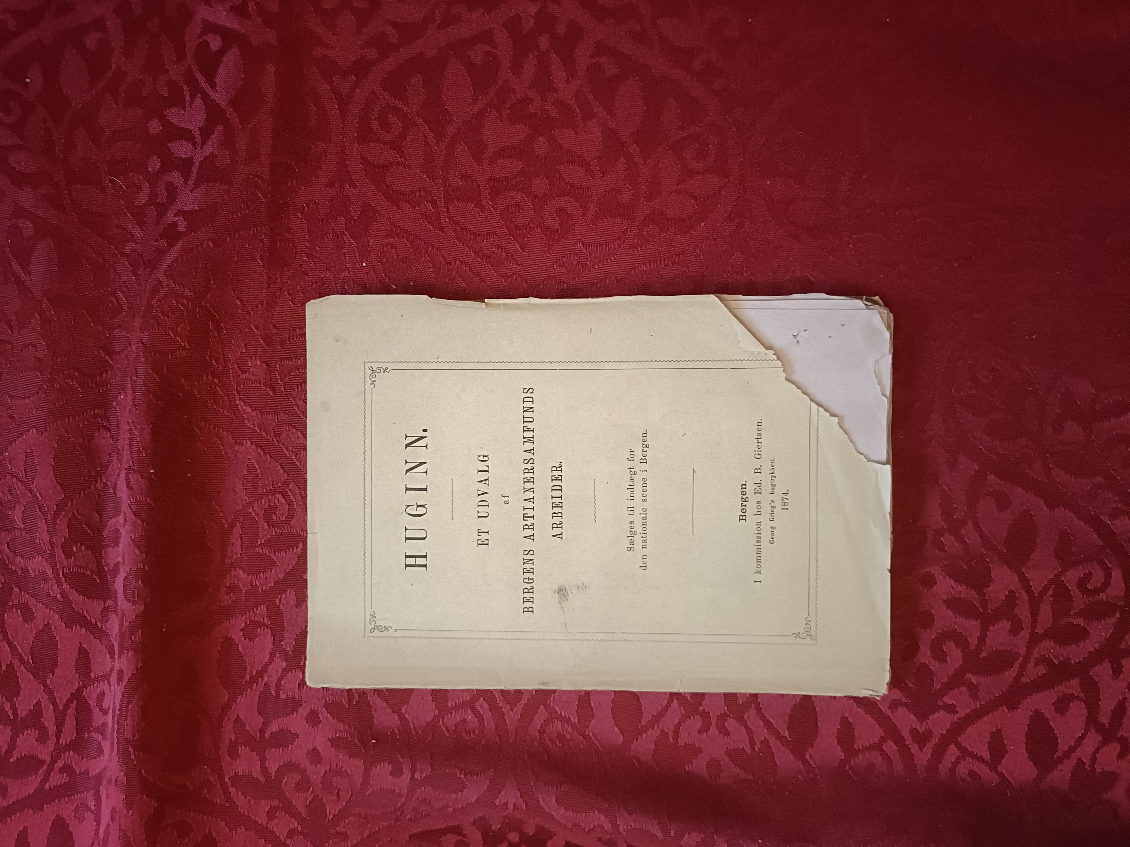 HUGINN. Et utvalg af Bergens Artianersamfunds arbeider.