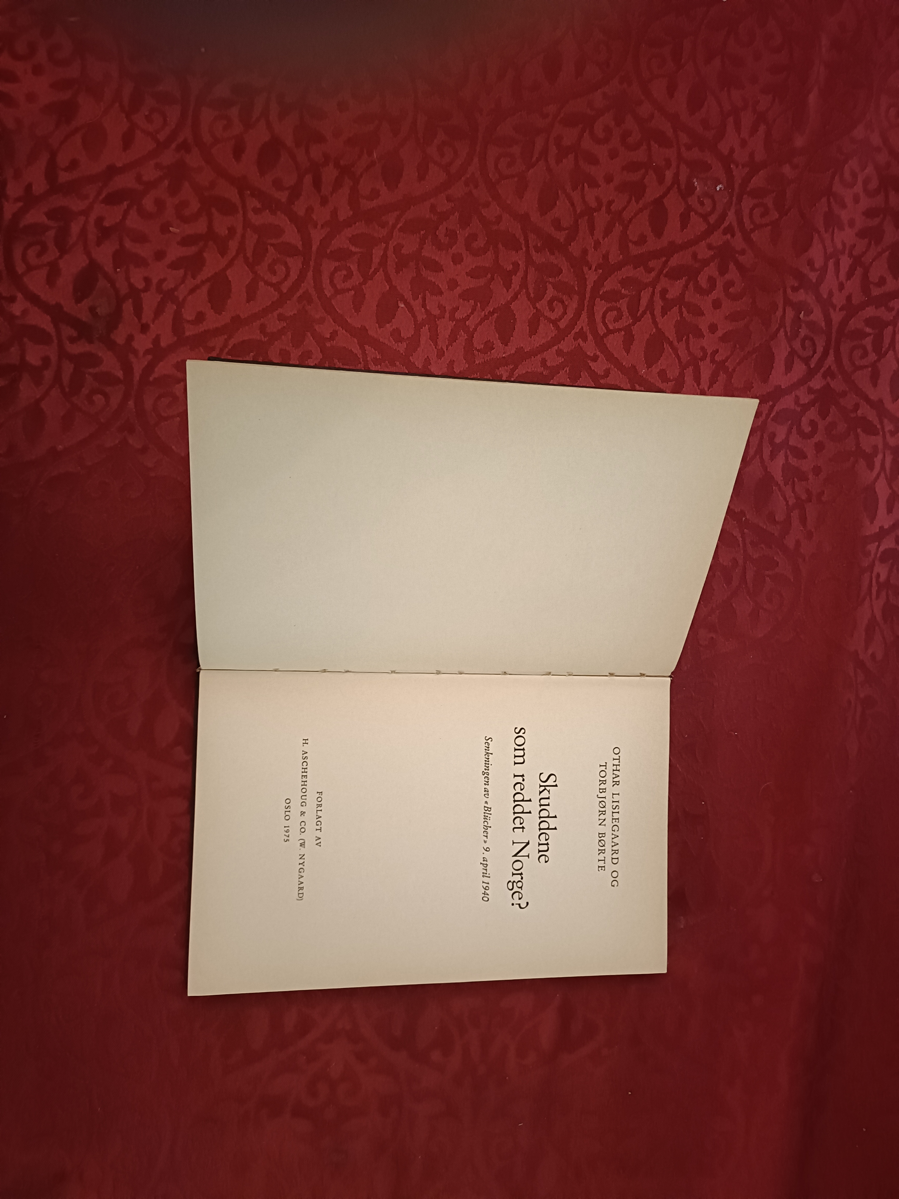 Skuddene som reddet Norge? Senkningen av Blücher. 9. april 1940