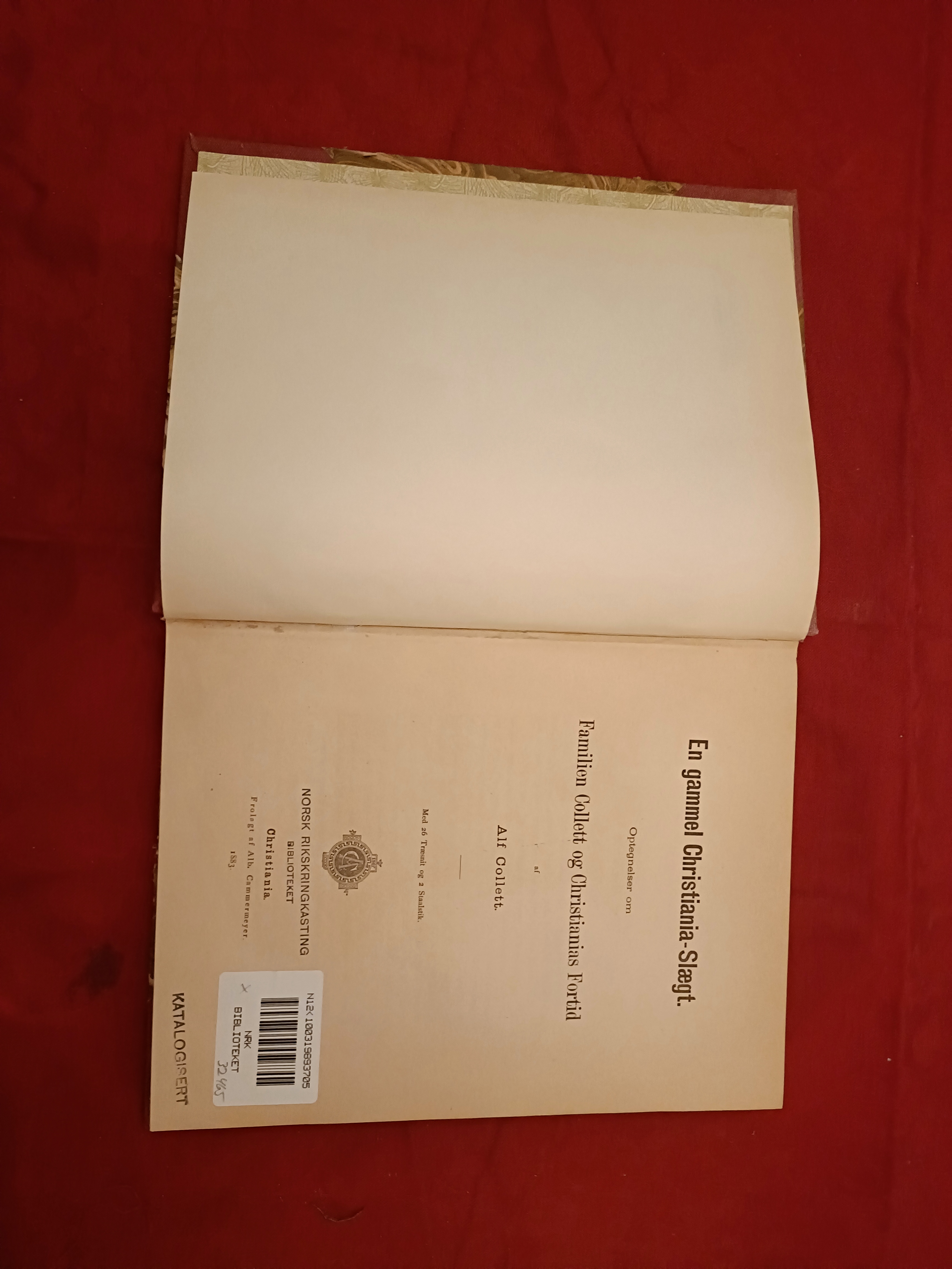 En gammel Christiania-Slægt. Optegnelser om familien Collet og Christianias Fortid 